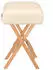 TecTake Hocker mit 2 Lagerungsrollen Holz/Kunstleder