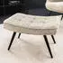 Riess-Ambiente SCANDINAVIA - modern champagner greige Bouclé schwarz Metallbeine Fußhocker