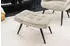 Riess-Ambiente SCANDINAVIA - modern champagner greige Bouclé schwarz Metallbeine Fußhocker
