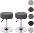 MCW 2er-Set C22 Schminkhocker höhenverstellbar Ø 35cm Textil, grau