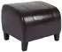 MCW Sitzhocker Aversa, Leder+Kunstleder 37x45x47 cm braun