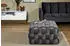 Jahnke WEB ART M Hocker Samt, Flechtoptik, Platingrau (94425032-0)