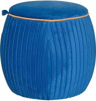 Home Affaire Stauraumhocker Samt 49x46x49cm, azurblau (68408823-0)