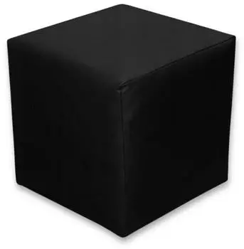 Best for Home Noir Cube Sitzwürfel Kunstleder Schwarz 40x40x40cm