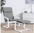 vidaXL Fußhocker Stoff 51x41x40cm