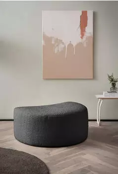 LeGer Home Isalie Polsterhocker dunkelgrau, 94x45x63cm (176360)
