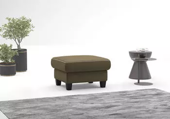 Home Affaire Varese Polsterhocker Olive, Kreuznaht Beige, 77x49x67cm (65435835-0)