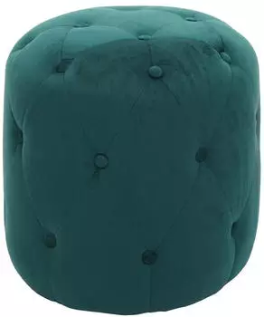Mendler HWC-D22 Sitzhocker Samt dunkelgr&uuml;n 42x39cm (74580)