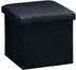 Kesper Sitzhocker mit Stauraum Leinenimitat schwarz 38x38cm (31427842-0)