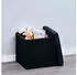 Kesper Sitzhocker mit Stauraum Leinenimitat schwarz 38x38cm (31427842-0)