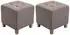 CLP Pharao 2er Set Sitzhocker Textil Taupe (322785)