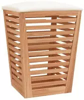 vidaXL Badhocker 40,5x40,5x56 cm Massivholz Nussbaum