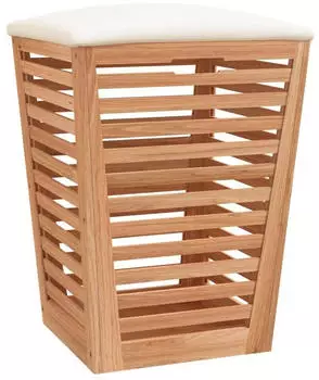vidaXL Badhocker Massivholz Walnuss 40,5x40,5x56cm (350352)