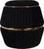 Kayoom Hocker Doric Schwarz/Gold, 50% Baumwolle 50% Acryl, 53cm