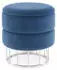 Kayoom Zero 525 Sitzhocker mit Stauraum, Samt, Dunkelblau/Silber (005937017001)