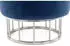Kayoom Zero 525 Sitzhocker mit Stauraum, Samt, Dunkelblau/Silber (005937017001)