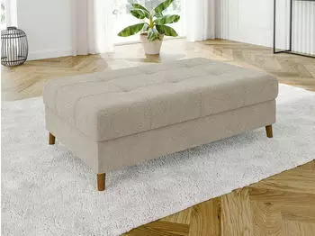 S-Style M&ouml;bel Hocker Lars Boucle-Stoff, beige, 118x40x73cm