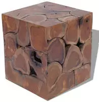 vidaXL Hocker 4 Stk. Braun 40x40x45 cm Massivholz Teak