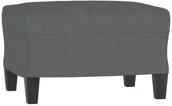 vidaXL Fu&szlig;hocker Stoff Dunkelgrau 60x50x41cm (349328)