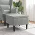 vidaXL Hocker mit Holzbeinen Hellgrau Samt (329436)