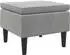 vidaXL Hocker mit Holzbeinen Hellgrau Samt (329436)