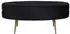 Venture Home Otto Pouf Samt Schwarz Messing 100x40x41cm