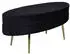 Venture Home Otto Pouf Samt Schwarz Messing 100x40x41cm