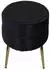 Venture Home Otto Pouf Samt Schwarz Messing 100x40x41cm