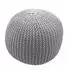 Mendler HWC-E16 Strickpouf 40x50cm, grau (65080)