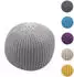 Mendler HWC-E16 Strickpouf 40x50cm, grau (65080)