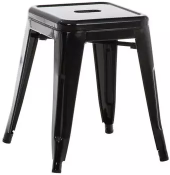 CLP Armin Metallhocker stapelbar, schwarz, 46cm Sitzh&ouml;he, bis 200kg (10858401)