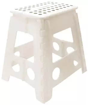 ZOLLNER Klapphocker faltbar, Kunststoff, wei&szlig;, 39cm, bis 120kg (0121-9803-292239-024)