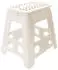 ZOLLNER Klapphocker faltbar, Kunststoff, weiß, 39cm, bis 120kg (0121-9803-292239-024)