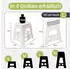 ZOLLNER Klapphocker faltbar, Kunststoff, weiß, 39cm, bis 120kg (0121-9803-292239-024)