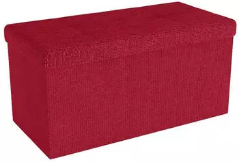 Intirilife Sitztruhe Faltbar Rot Textil 76x38x38cm (IL-100491)