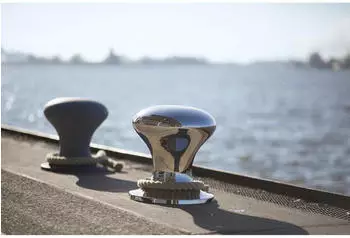 Philippi Hamburger Hocker mit Segeltau, Nickel poliert (240002)