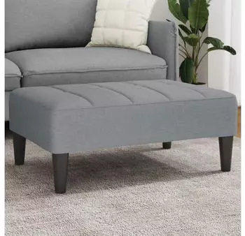vidaXL Polsterhocker Hellgrau 77x55x31cm Stoff (4007380)