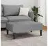 vidaXL Polsterhocker Hellgrau 77x55x31cm Stoff (4007380)