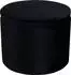 ebuy24 Dunken Pouf/Hocker mit Aufbewahrung, Velour, Schwarz, Ø51cm (60-15563-888)