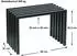 DanDiBo Ela Lamellenhocker Metall, schwarz, wetterfest, 60cm (96447)