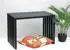 DanDiBo Ela Lamellenhocker Metall, schwarz, wetterfest, 60cm (96447)