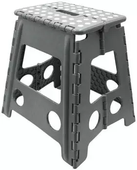 ZOLLNER Klapphocker faltbar, Kunststoff, anthrazit, 39cm, bis 120kg (0121-9803-292239-964)