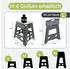 ZOLLNER Klapphocker faltbar, Kunststoff, anthrazit, 39cm, bis 120kg (0121-9803-292239-964)
