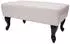 MCW Oxford Ottomane Chesterfield Kunstleder creme-weiß 77x39x47cm