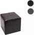 Mendler Onex Sitzhocker Aufbewahrungsbox Leder + Kunstleder, 36x36x36cm, 2er-Set