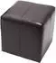 Mendler Onex Sitzhocker Aufbewahrungsbox Leder + Kunstleder, 36x36x36cm, 2er-Set