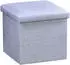 Kesper Sitzhocker-Box Grau, Textil/Holzwerkstoff, 38x38x38cm, Deckel abnehmbar (88781406-0)