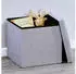Kesper Sitzhocker-Box Grau, Textil/Holzwerkstoff, 38x38x38cm, Deckel abnehmbar (88781406-0)
