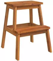 vidaXL Tritthocker mit 2 Stufen 40x38x50 cm Massivholz Akazie