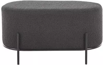 SalesFever Polsterhocker Boucl&eacute; 80x40x42 cm anthrazit schwarz